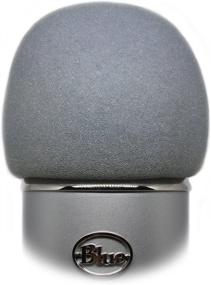 img 4 attached to 🎙️ Premium Foam Windscreen for Blue Yeti & Large Microphones - Ideal Pop Filter with Superior Quality Sponge Material (Silver)