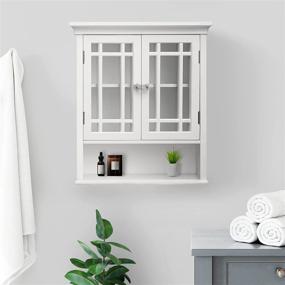 img 3 attached to 🚽 White Detachable Bathroom Cabinet by Teamson Home - One Size