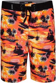 img 3 attached to Hurley Printed Board Shorts Orbit Boys' Clothing for Jeans