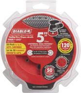 🔸 diablo dcd050080h50g 5-inch 80-grit universal hole random orbit sanding discs (pack of 50) logo