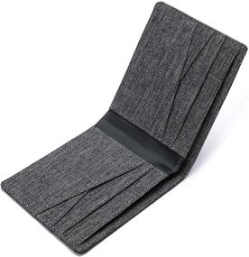 img 3 attached to 👔 Premium Fabric Wallets: Stylish Bifold Blocking Men's Accessories for Card Cases and Money Organizers