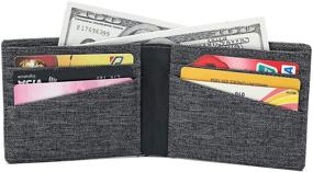 img 2 attached to 👔 Premium Fabric Wallets: Stylish Bifold Blocking Men's Accessories for Card Cases and Money Organizers