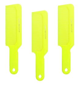 img 2 attached to 🌈 Neon Yellow Hair Comb: Professional Flattop Hair Cutting Comb Set (Model 9001) - Barbers Hairdresser Comb, Pack of 3 Combs