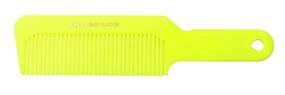 img 1 attached to 🌈 Neon Yellow Hair Comb: Professional Flattop Hair Cutting Comb Set (Model 9001) - Barbers Hairdresser Comb, Pack of 3 Combs