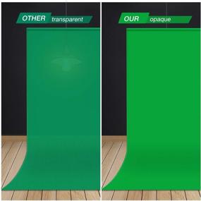 img 2 attached to 📸 Yesker 6X 9.5 ft Green Screen: Muslin Backdrop for Photography, Video Studio & Online Meetings (Stand NOT Included)