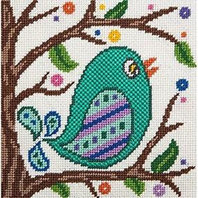 img 2 attached to 🧵 Exquisite Canoodles: Songbird Needlepoint Kit for Craft Enthusiasts