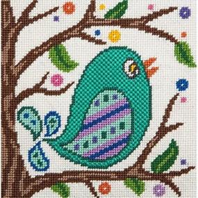 img 4 attached to 🧵 Exquisite Canoodles: Songbird Needlepoint Kit for Craft Enthusiasts