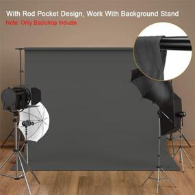 img 2 attached to 📷 UTEBIT 10x10 ft Grey Backdrop Polyester Gray Photo Background Cloth - Professional 3x3m Gray Backdrop for Photography, Photoshoot, Portrait, Video, Television (Backdrop Only)