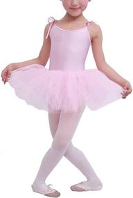 img 4 attached to 🩰 Buenos Ninos Girl's Ballet Leotard Tutu Dance Dress for Kids Toddler - Tights Costume Clothing Skirts