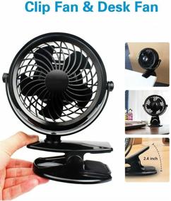img 3 attached to 🔋 Gazeled Battery Operated Fans, Stroller Fan Battery Operated, Portable Battery Powered Fan with Clip, 5 Inch Cordless Fan for Camping, Mini Quiet Personal Fan for Bed, Car, Includes 8 AA Batteries for Free - Enhanced for SEO