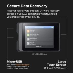 img 1 attached to 🔒 Бандл SecuX Crypto Wallet V20 + W10 - Сенсорный экран, USB для удобного управления биткоинами, эфириумом, LTC, Doge и другими криптовалютами