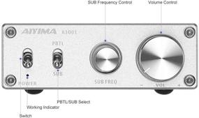 img 2 attached to 🔊 AIYIMA 100W Subwoofer Amplifier: HiFi Mono Channel, Full-Frequency & Sub Bass Switchable Stereo Amplifier for Home Theaters – Silver