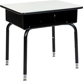 img 3 attached to 🪑 Adjustable Kids' Home Store Student Desk by Flash Furniture
