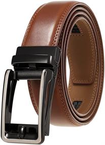 img 4 attached to Kitoulea Authentic Leather Automatic Adjustable Men's Belts - Premium Accessories
