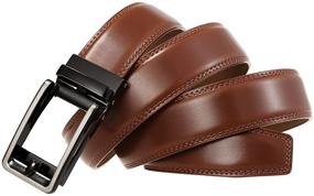 img 1 attached to Kitoulea Authentic Leather Automatic Adjustable Men's Belts - Premium Accessories