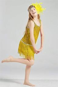 img 1 attached to 👧 Stylish Girls' 1920s Flapper Dress: BABEYOND Art Deco Gatsby Sequin Dress & Headband for Kids