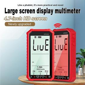 img 2 attached to 🔴 Super Full Screen Auto Ranging Digital Multimeter Tester TRMS 6000 Counts - Red