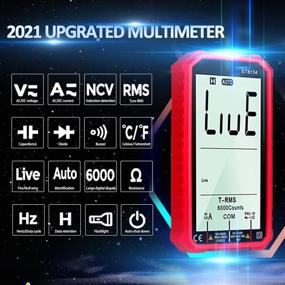 img 3 attached to 🔴 Super Full Screen Auto Ranging Digital Multimeter Tester TRMS 6000 Counts - Red