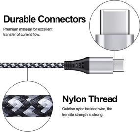 img 2 attached to Reliable and Durable USB C Cable 6FT | SIXSIM 3Pack Fast Charge Nylon Braided Cord: Compatible with Galaxy S21 Ultra, LG G8 ThinQ, Pixel 5 XL, Moto G9 | For Samsung, LG, and More!