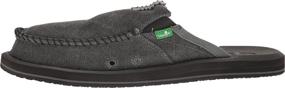 img 2 attached to 🧦 Men's Grey Sanuk Back Slipper Shoes - Loafers & Slip-Ons for Men