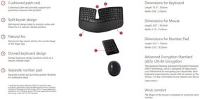 img 1 attached to 🖥️ Black Microsoft Sculpt Ergonomic Wireless Desktop Keyboard and Mouse - L5V-00001