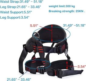 img 2 attached to HEEJO Climbing - Premium Safety Safe Seat Belt for Outdoor Tree Climbing & Adventure Training, Large Size Climbing Gear