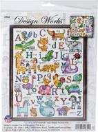 🧵 design works crafts 2852 abc sampler cross stitch kit, 12 by 16 inches logo