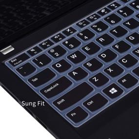 img 2 attached to 🖤 Black Keyboard Cover for 2021 Lenovo ThinkPad E14 Laptop 14" T14 Gen 2 / E14 Gen 2 & Gen 3 / L14 Gen 2, ThinkPad E490 E485 E480 E475 E470 E470c 14" Laptop