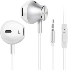 img 4 attached to 🎧 Amoner Wired Earbuds with Microphone, Noise Isolating In-Ear Headphones, Lightweight Earphones with Volume Control 3.5mm Jack for Phone 6/6s plus/5s/SE, Galaxy, Tablets