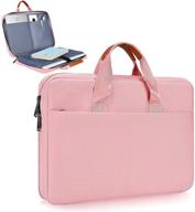 🎒 stylish 15.6 inch business briefcase laptop case bag in pink for women: compatible with acer chromebook 15, aspire e15, predator helios 300, lenovo ideapad, thinkpad, flex 5, and dell inspiron 15 3000 logo