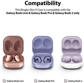 img 3 attached to 📱 Прозрачный чехол Ringke Slim-X PC с карабином - совместим с чехлом для Samsung Galaxy Buds 2, Galaxy Buds Pro и Galaxy Buds Live - Премиум аксессуар