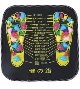 img 4 attached to 🦶 Stone Foot Massager Mat for Pain Relief - Square-Shaped Reflexology Foot Mat