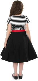 img 1 attached to 👗 Stunning BlackButterfly Kids 'Maria' Vintage Striped Pin Up Dress: Unmatched Style and Charm!