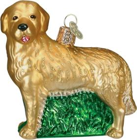 img 4 attached to Glass Blown Ornament with S-Hook and Gift Box - Golden Retriever Dog Collection by Old World Christmas