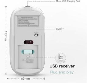 img 3 attached to 🖱️ Ultimate Rechargeable Wireless Mouse: Ideal for MacBook Pro, iMac, Chromebook, and More!