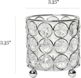 img 3 attached to 💎 Elegant Designs HG1000-CHR Elipse Crystal Flower Candle Holder: Perfect Wedding Centerpiece in 3.25 Inch Chrome Decorative Candleholder/Vase