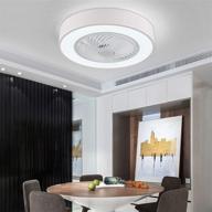 orillon modern macaron flush mount ceiling fan with light - 22 inches white, remote led 3 color lighting, low profile, quiet electric fan for indoor kitchen, bathroom, bedroom логотип