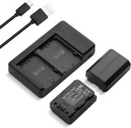 🔋 powerextra fz100 np-fz100 battery and dual usb charger set (2-pack) for sony a7 iii, a6600, a7r iii, a9, a7riii, a7r iv, a9 ii, a9r, a9s cameras - upgraded logo