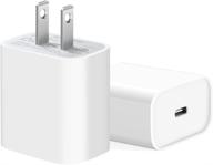 2 пакета зарядных устройств для iphone 13 - быстрых зарядных устройств 20w с usb c стеновым зарядным устройством с адаптером pd 3.0 💨 для iphone 13/13 pro max/13 mini/12/12 mini/12 pro/12 pro max/11/11 pro max/xs max/xr/x, ipad pro 2020, google pixel 4xl/4/3xl/3. логотип