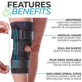 img 1 attached to 🏋️ BraceAbility J Patella Knee Brace - Stabilizer with Medial and J-Lat Support Straps | Dislocation, Subluxation, Patellofemoral Pain Relief | Left/Right Kneecap Tracking | Size: M