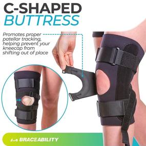 img 2 attached to 🏋️ BraceAbility J Patella Knee Brace - Stabilizer with Medial and J-Lat Support Straps | Dislocation, Subluxation, Patellofemoral Pain Relief | Left/Right Kneecap Tracking | Size: M