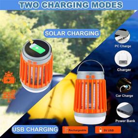 img 3 attached to Night Cat Camping Lamp Flashlight: USB Rechargeable & Solar Powered LED Light for Tent, Waterproof & Portable Lantern - Ideal for Emergencies