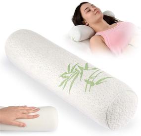 img 4 attached to 🌱 Healthex Cervical Neck Roll Pillow: Memory Foam & Bamboo Cover for Effective Support and Pain Relief in Sleeping