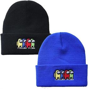 img 1 attached to 🎮 Awyjcas Video Game Games Impostor Trendy Winter Hat Beanie Cap for Kids Adults Teens - Classic Warm Knit Cap