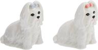 🐶 cosmos gifts ceramic maltese salt & pepper shaker set, 2.875-inch логотип