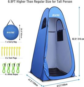 img 2 attached to 🏕️ G4Free Pop Up Privacy Shower Tent: Portable Outdoor Changing Dressing Room for Camping, Beach, Hiking | Sun Shelter with Carry Bag - 6.9 FT