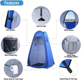 img 1 attached to 🏕️ G4Free Pop Up Privacy Shower Tent: Portable Outdoor Changing Dressing Room for Camping, Beach, Hiking | Sun Shelter with Carry Bag - 6.9 FT