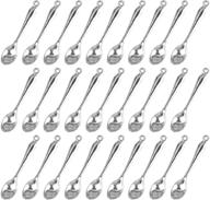🥄 auear 50 pack silver mini spoon charms pendant for jewelry making – findings for necklaces and bracelets logo