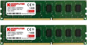 img 2 attached to 💻 Komputerbay 8GB DDR3 DIMM Kit - High-Speed 1600Mhz PC3 12800 RAM (2 X 4GB) | 240 pin | 9-9-9-25 Timings