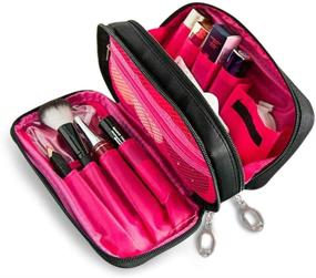 img 4 attached to Makeup Travel Cosmetic Double Sided Organizer